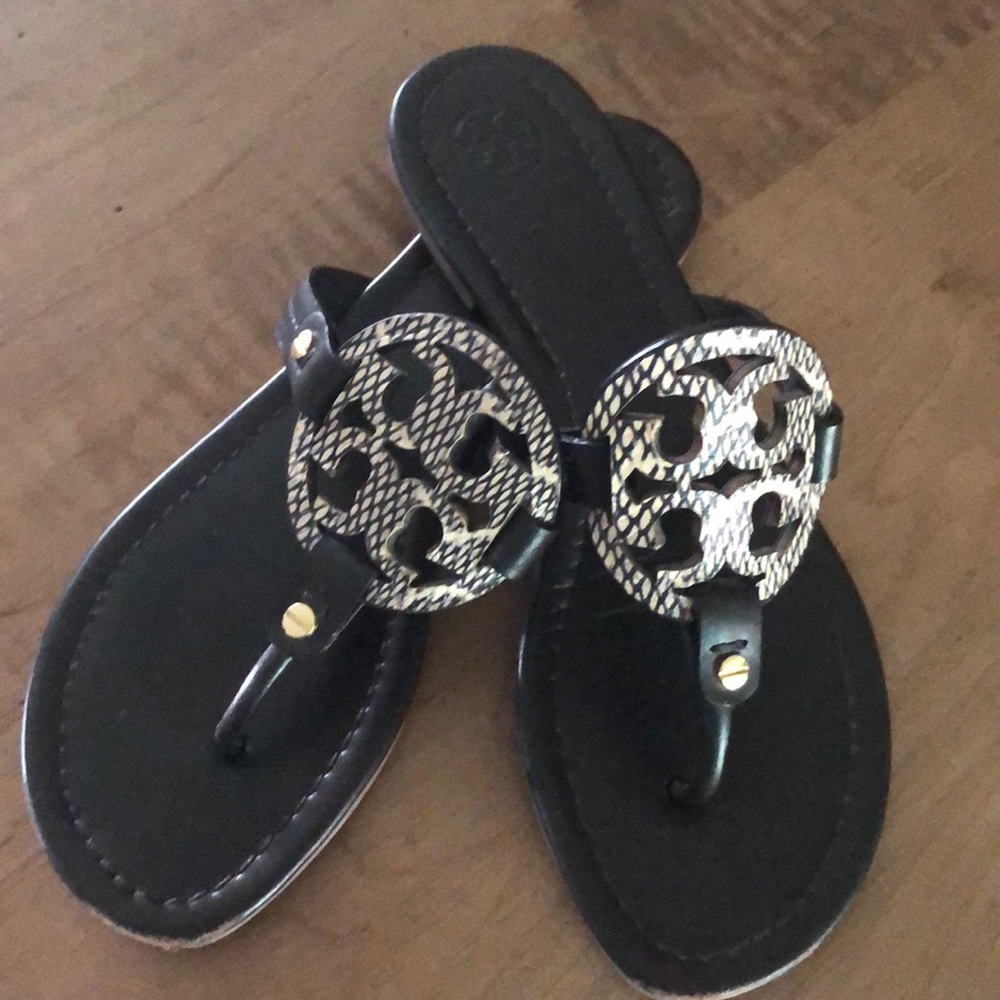 Tory Burch brown and cream sandals size 8.5